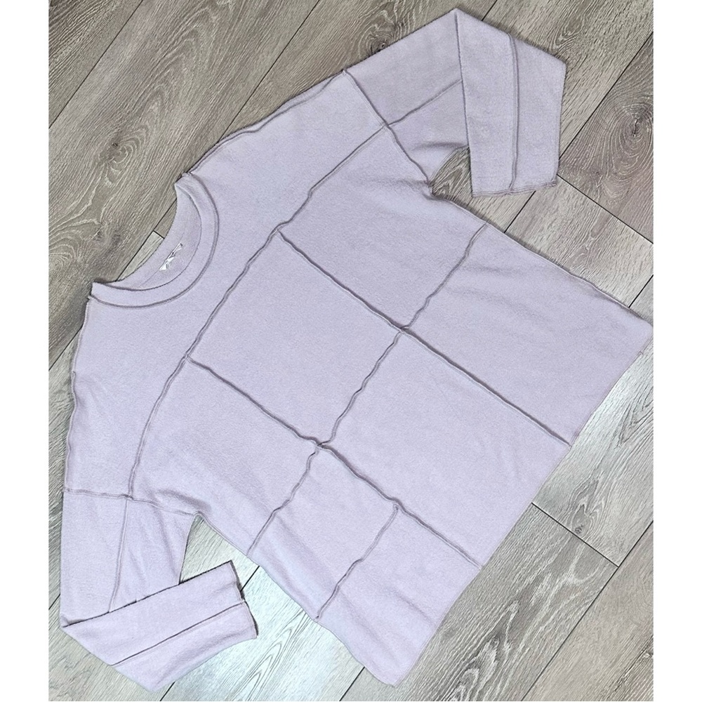 Easel Patchwork Contrast Stitch Sweater - image 1